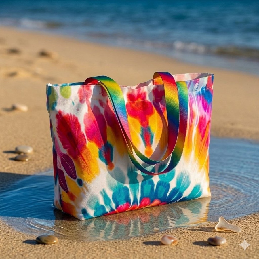  شنطة توت صيفي للبحر (Tote Bag) بطبعات تريندي وحمالات عريضة | Demand & Beyond