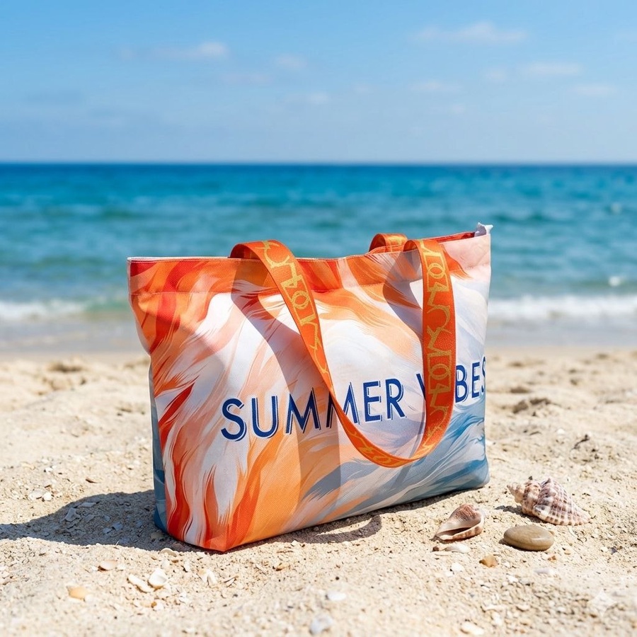  شنطة توت صيفي للبحر (Tote Bag) بطبعات تريندي وحمالات عريضة | Demand & Beyond