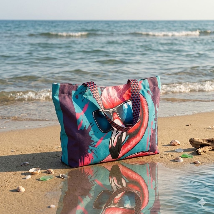  شنطة توت صيفي للبحر (Tote Bag) بطبعات تريندي وحمالات عريضة | Demand & Beyond
