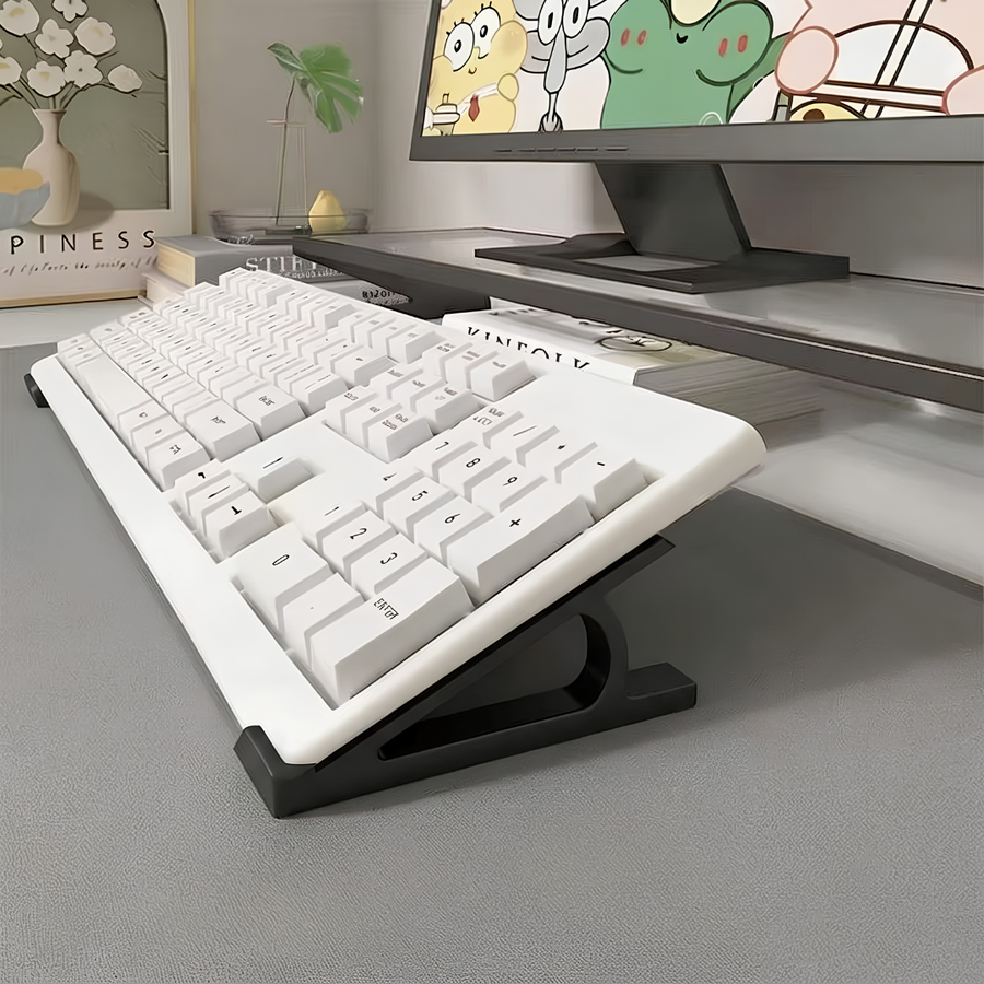 1 Pair Ergonomic Keyboard Riser Stand, Black