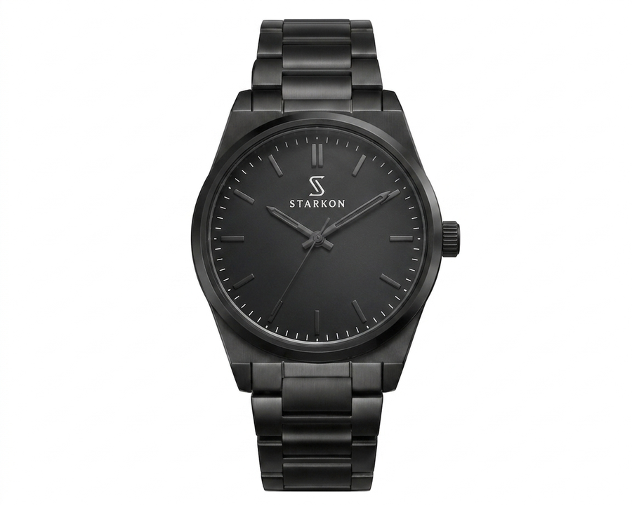 STARKON Black Steel Watch | Luxury Minimalist Men Watch