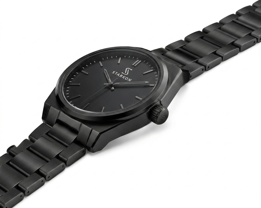 STARKON Black Steel Watch | Luxury Minimalist Men Watch