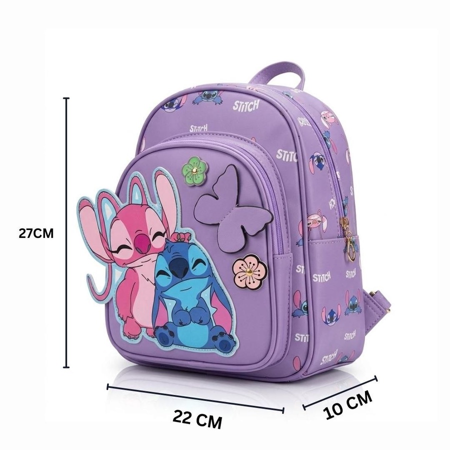 شنطة ظهر أطفال (Backpack) بتصميم ستيتش وأنجل - خامة جلد مميزة | Demand & Beyond