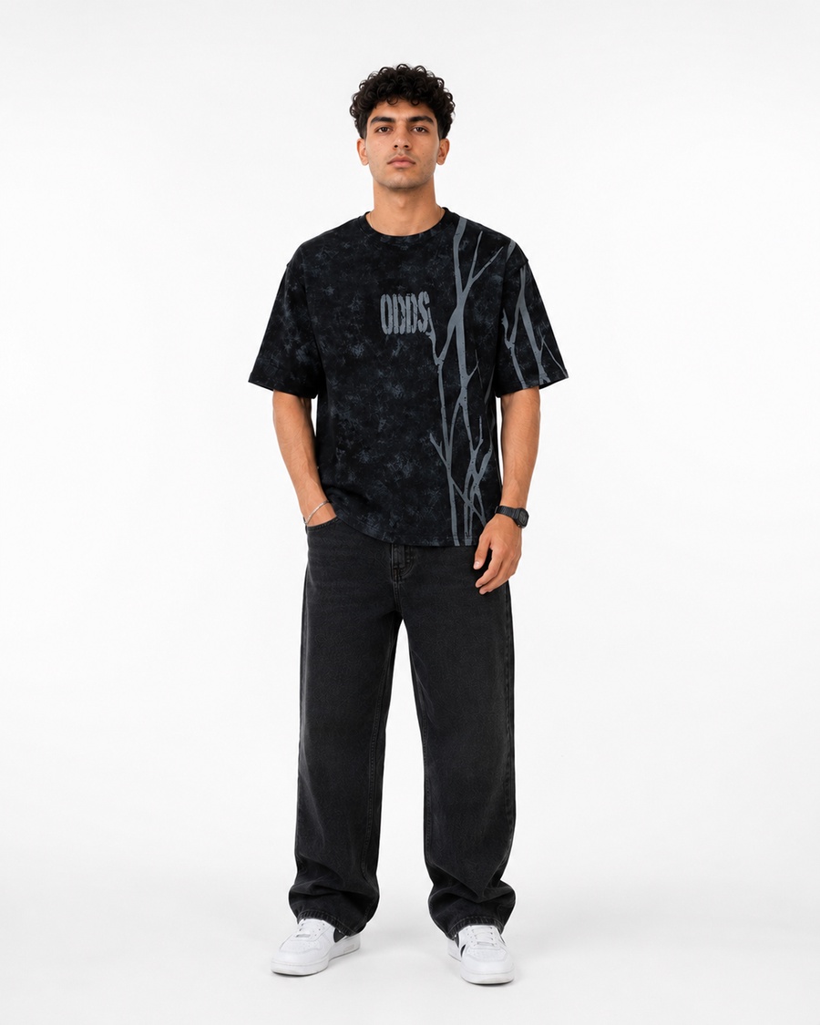 ODDS Black Oversized T-Shirt | F2G