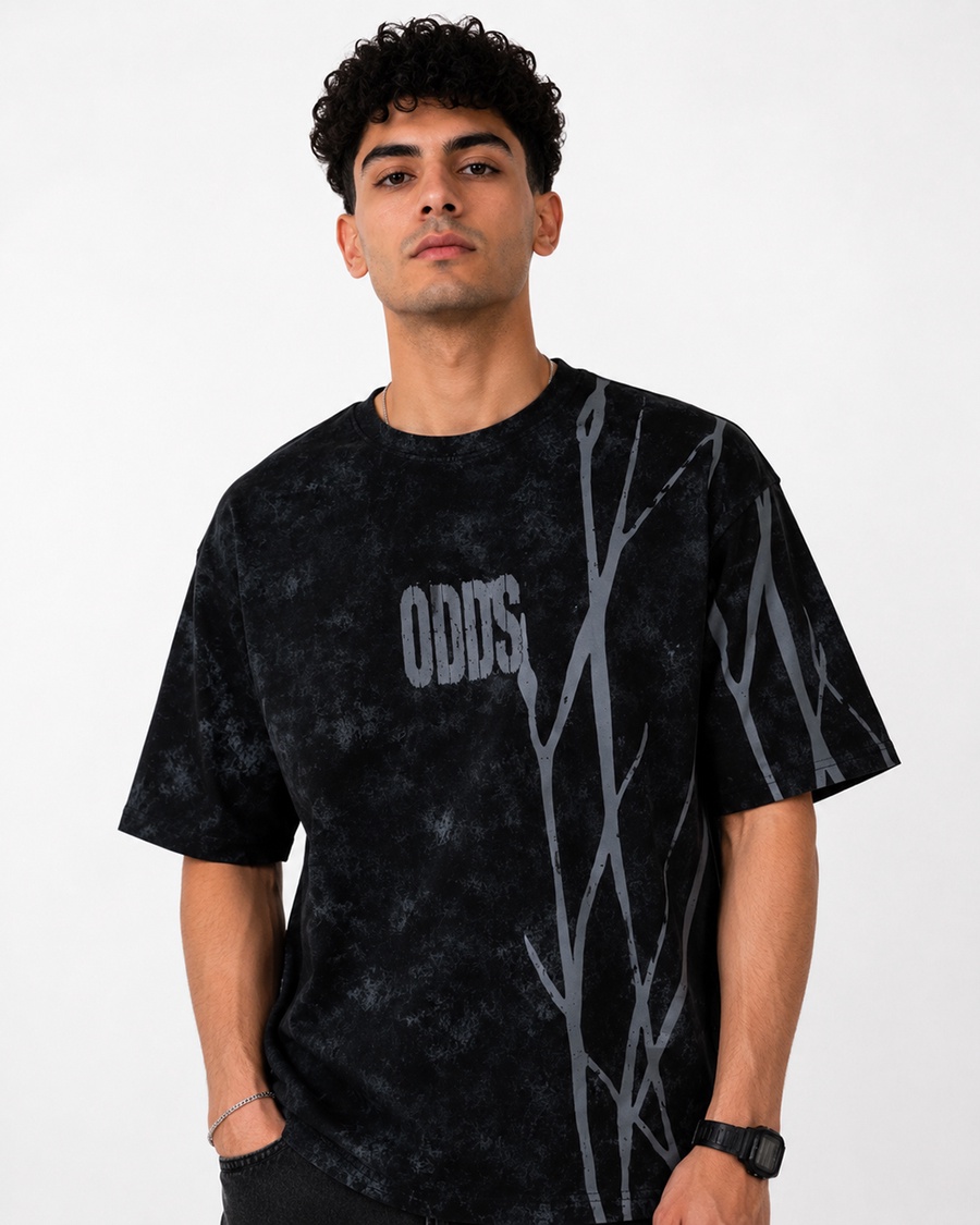 ODDS Black Oversized T-Shirt | F2G