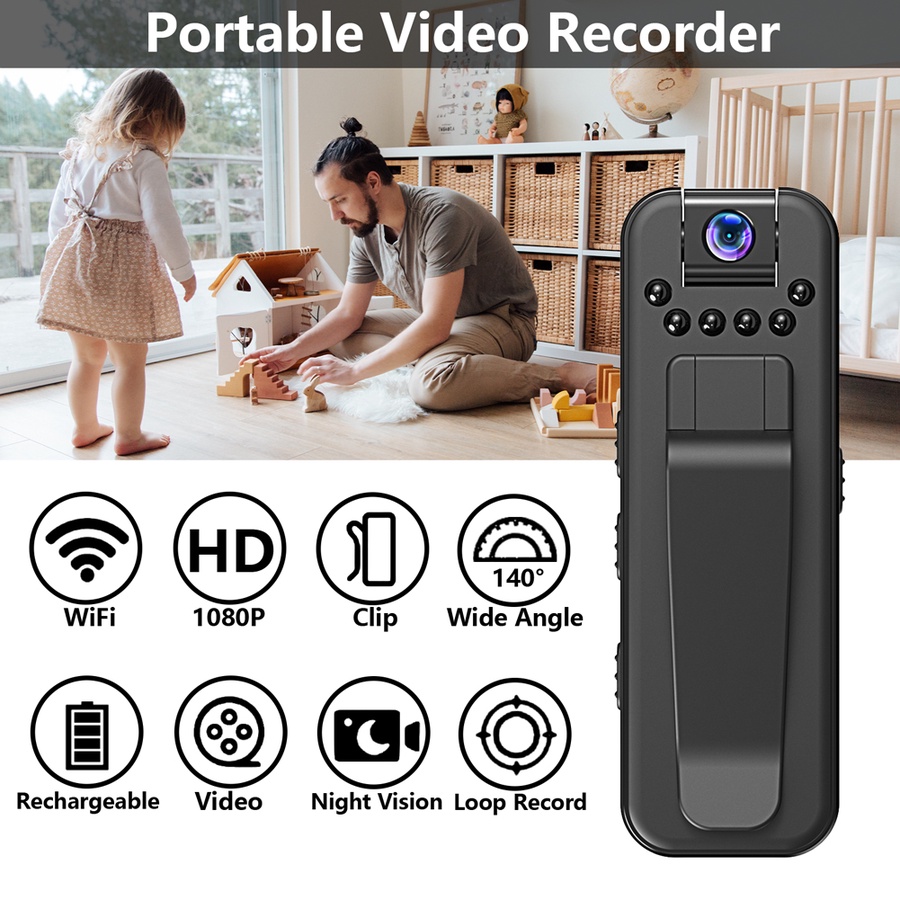 كاميرا الجسم الذكية WiFi 1080P – Smart Body Camera