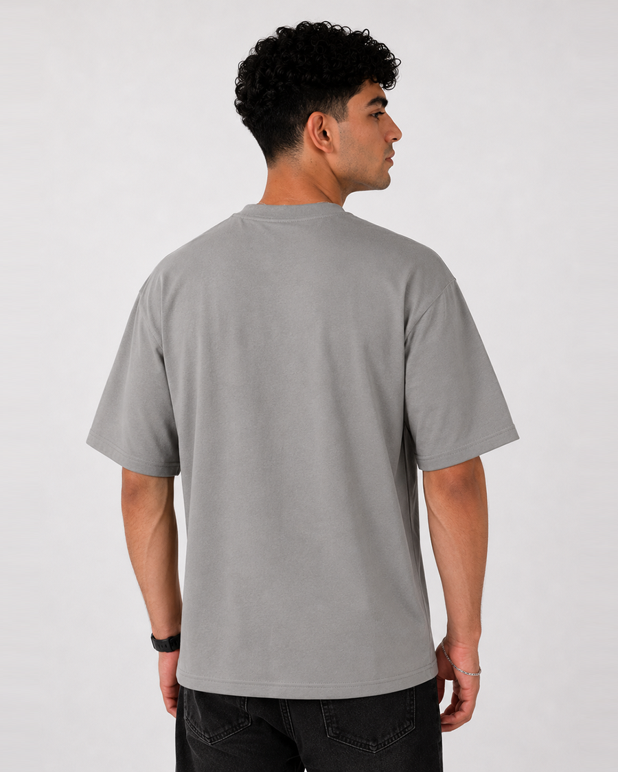 BOSTON Grey Oversized T-Shirt | F2G