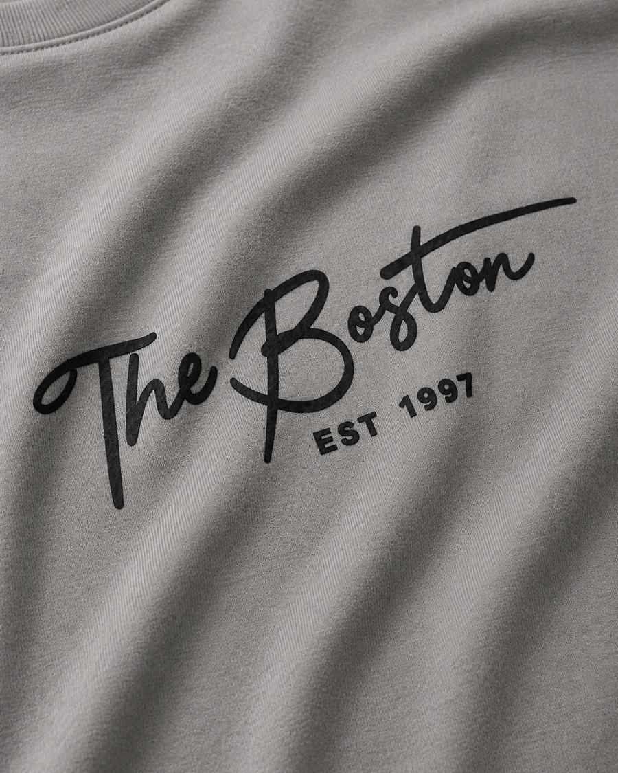 BOSTON Grey Oversized T-Shirt | F2G