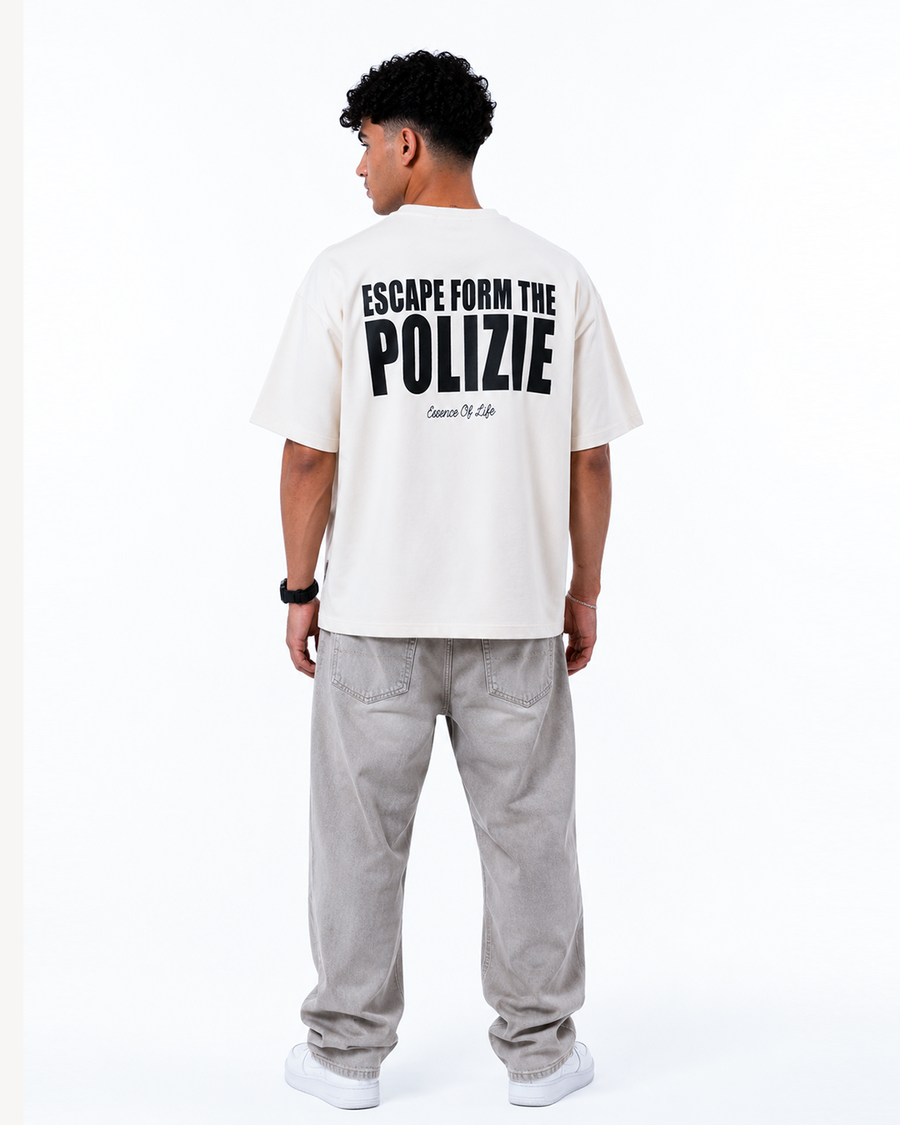POLIZIE White Oversized T-Shirt | F2G