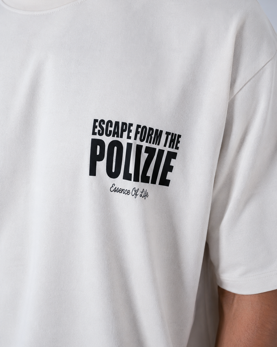 POLIZIE White Oversized T-Shirt | F2G