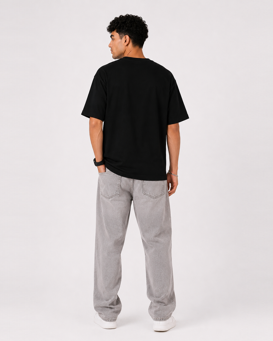 MAAN Black Blue Oversized T-Shirt | F2G