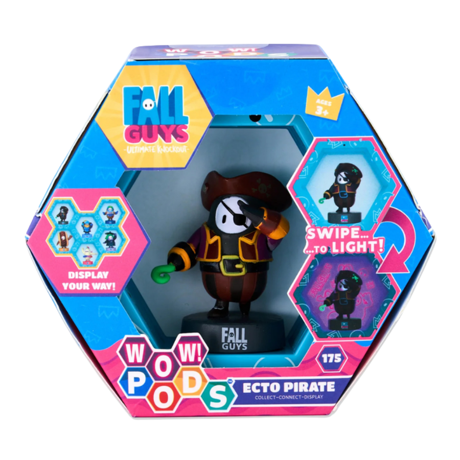 Wow Pods, Fall Guys Ecto Pirate, Collectible Figure, Grey