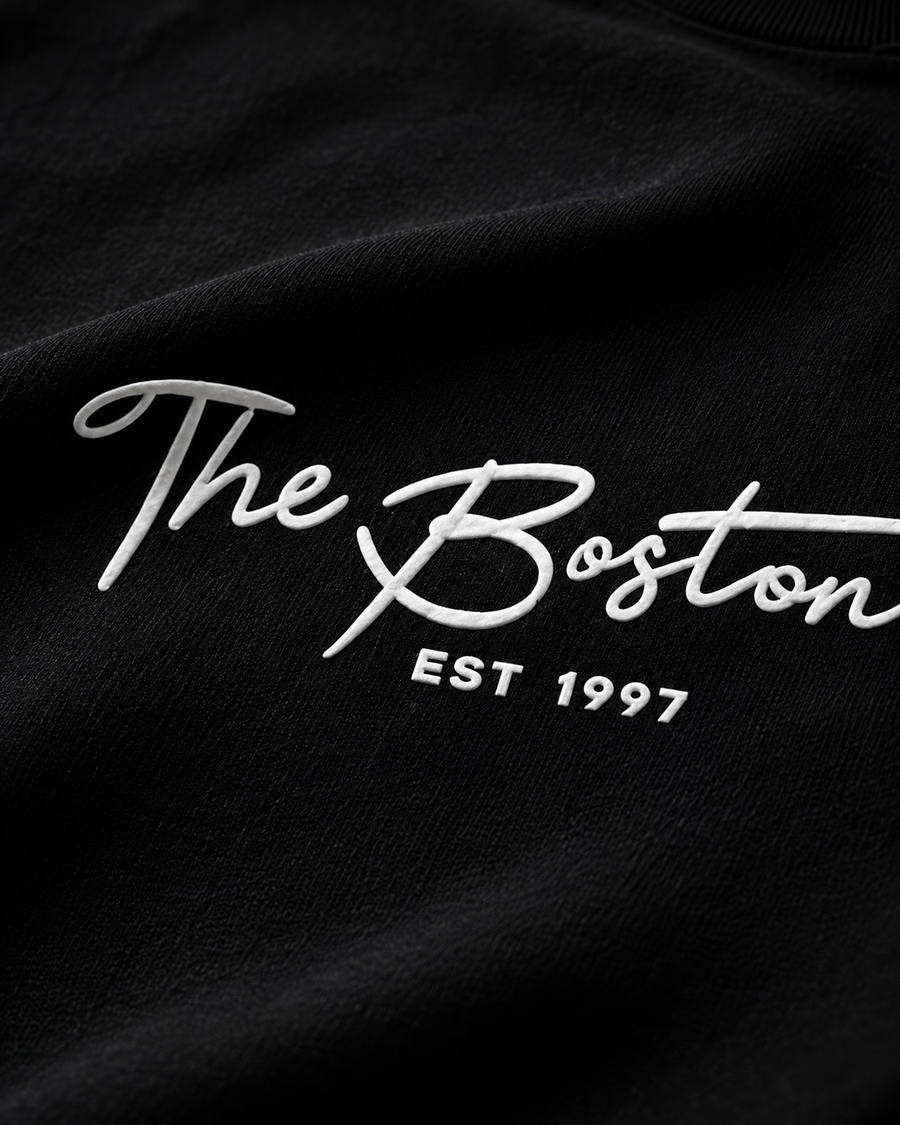 BOSTON Black Oversized T-Shirt | F2G