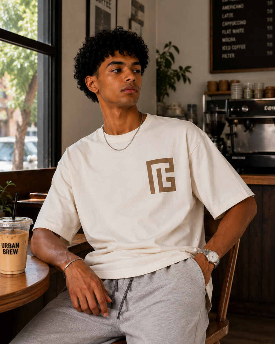 Hidden Signature Off White Oversized T-Shirt | F2G