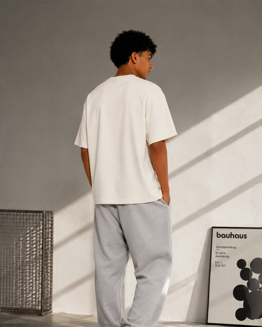 MAAN Off White Green Oversized T-Shirt | F2G