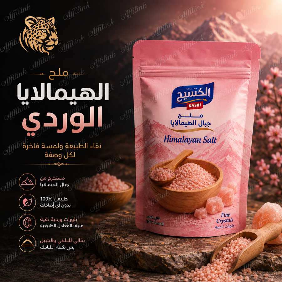 ملح الهيمالايا الوردي الطبيعي... نقاء الطبيعة ولمسة فاخرة لكل وصفة