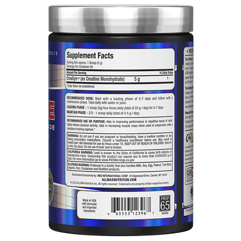 AllMax Nutrition Creatine 80 Servings