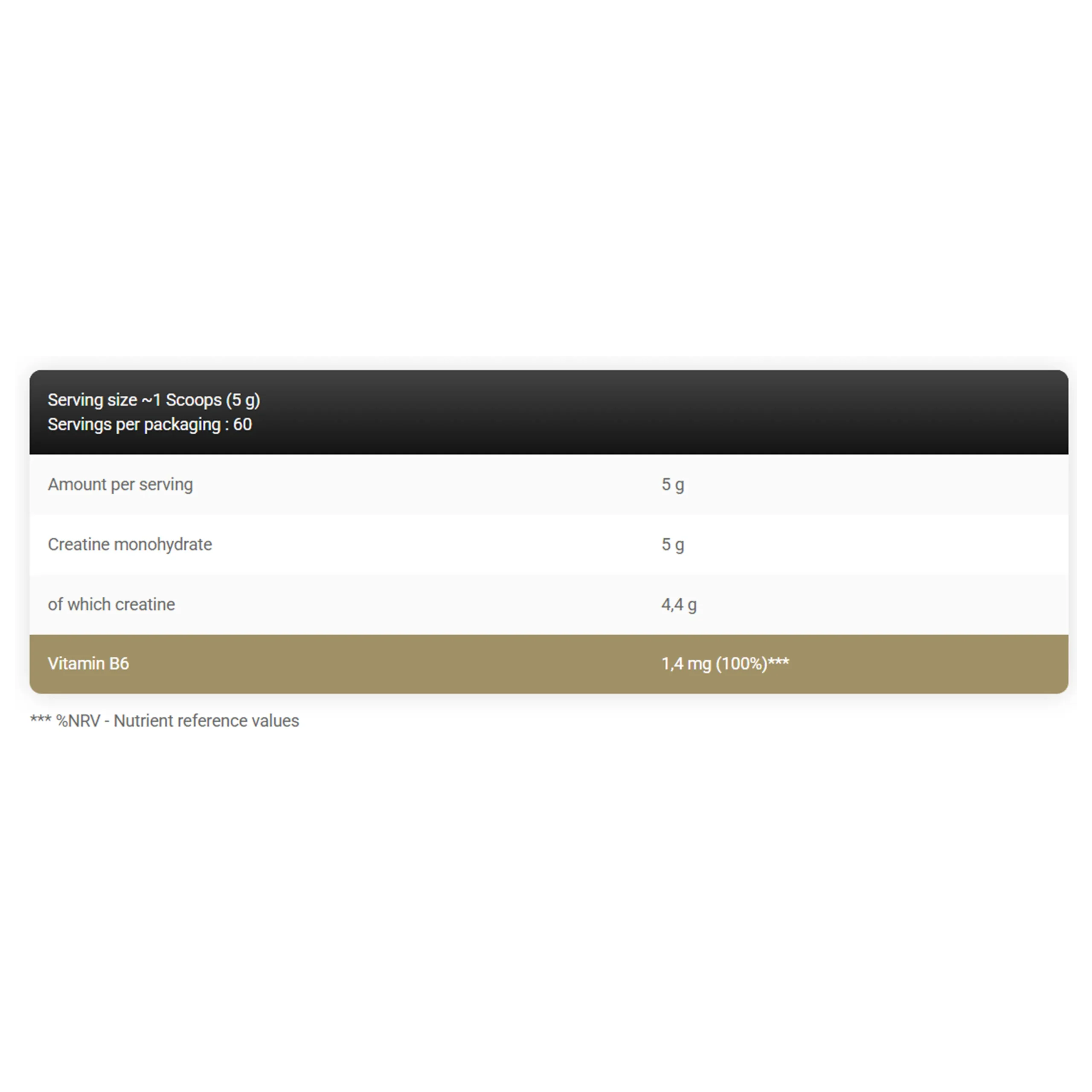 LEVRONE GOLD CREATINE - Kevin's Gold Creatine - 60 serv