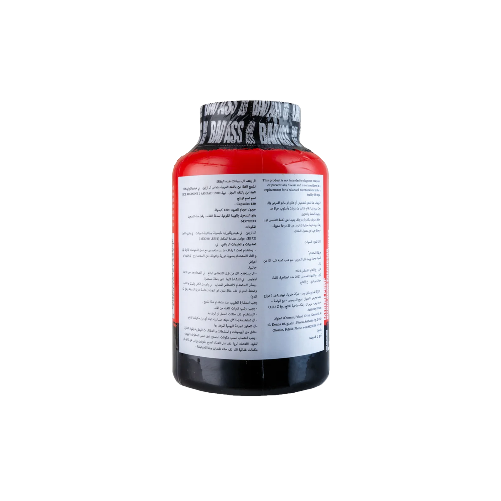 Bad Ass L-Arginine HCL 1500mg