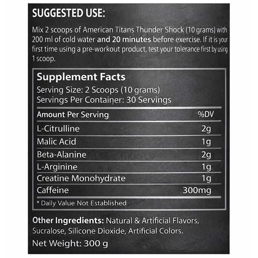 American Titans Thunder Shock 30 Servings