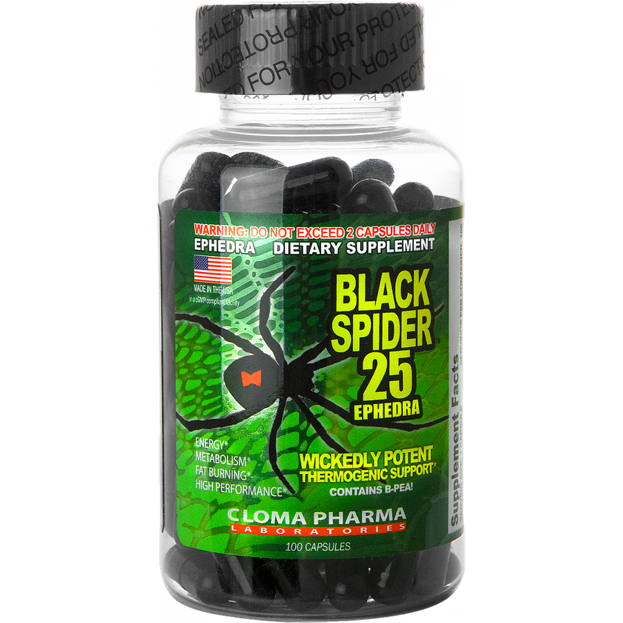 Cloma Pharma Black Spider 25 Ephedra-100Serv.-100Caps