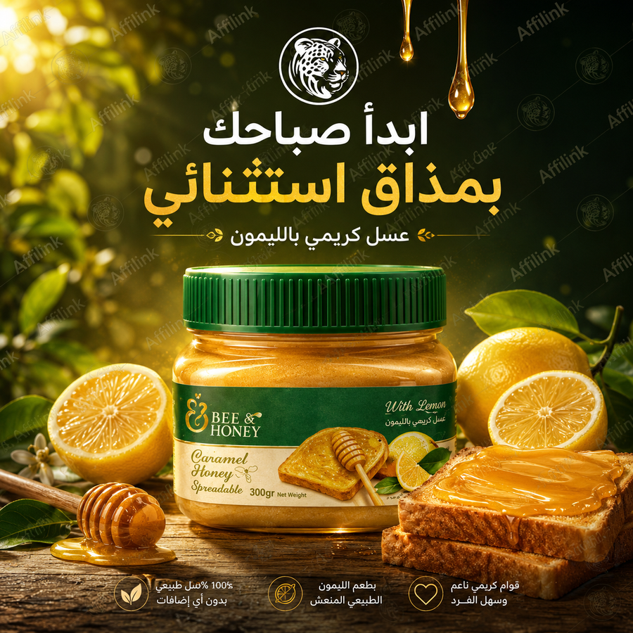 عسل كريمي بالفراولة الطبيعية – قوام ناعم ومذاق فاخر في كل ملعقة.