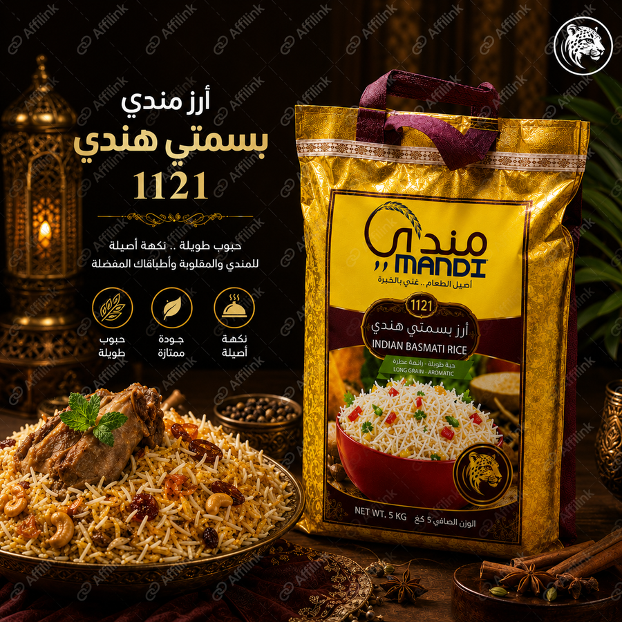 رز مندي فاخر – أرز بسمتي طويل الحبة