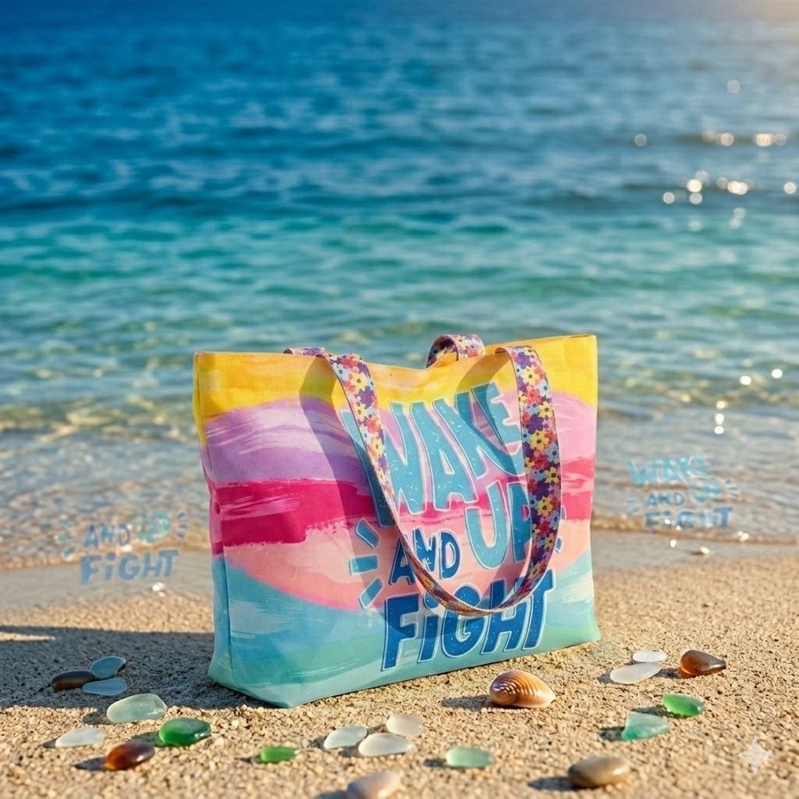  شنطة توتي صيفي للبحر (Tote Bag) بطبعات تريندي وحمالات عريضة | Demand & Beyond
