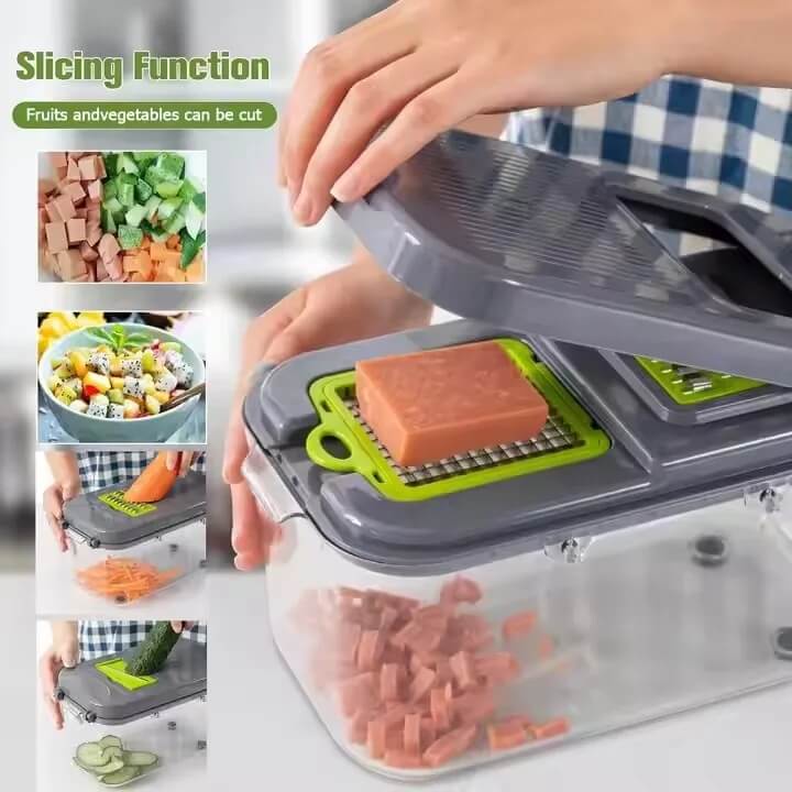 قطاعة الخضروات  + 100 غطاء حفظ طعام هدية 🎁