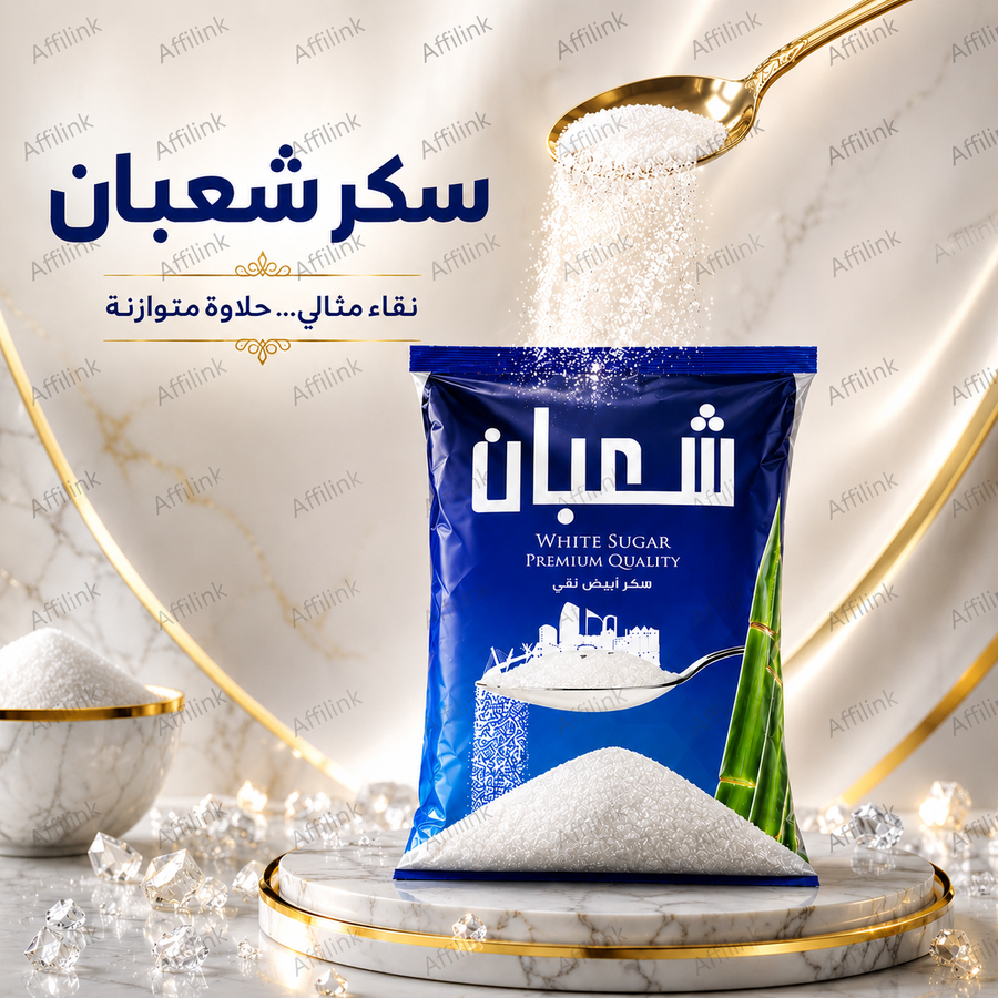 سكر شعبان – جودة موثوقة ونقاء عالي لمذاق أفضل في كل كوب وكل وصفة