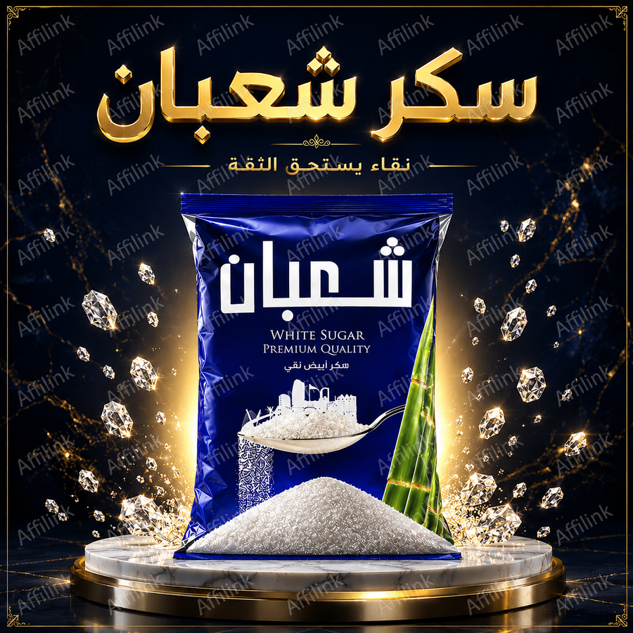 سكر شعبان – جودة موثوقة ونقاء عالي لمذاق أفضل في كل كوب وكل وصفة