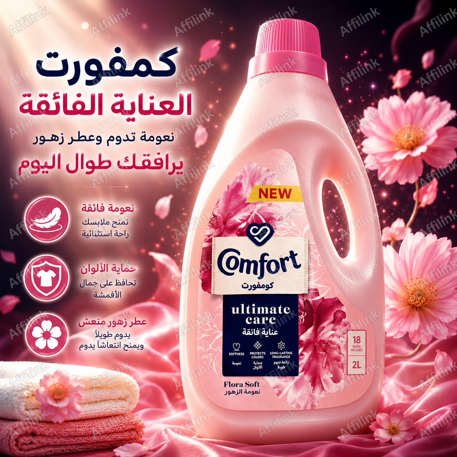 كمفورت العناية الفائقة – نعومة تدوم وعطر زهور يرافقك طوال اليوم