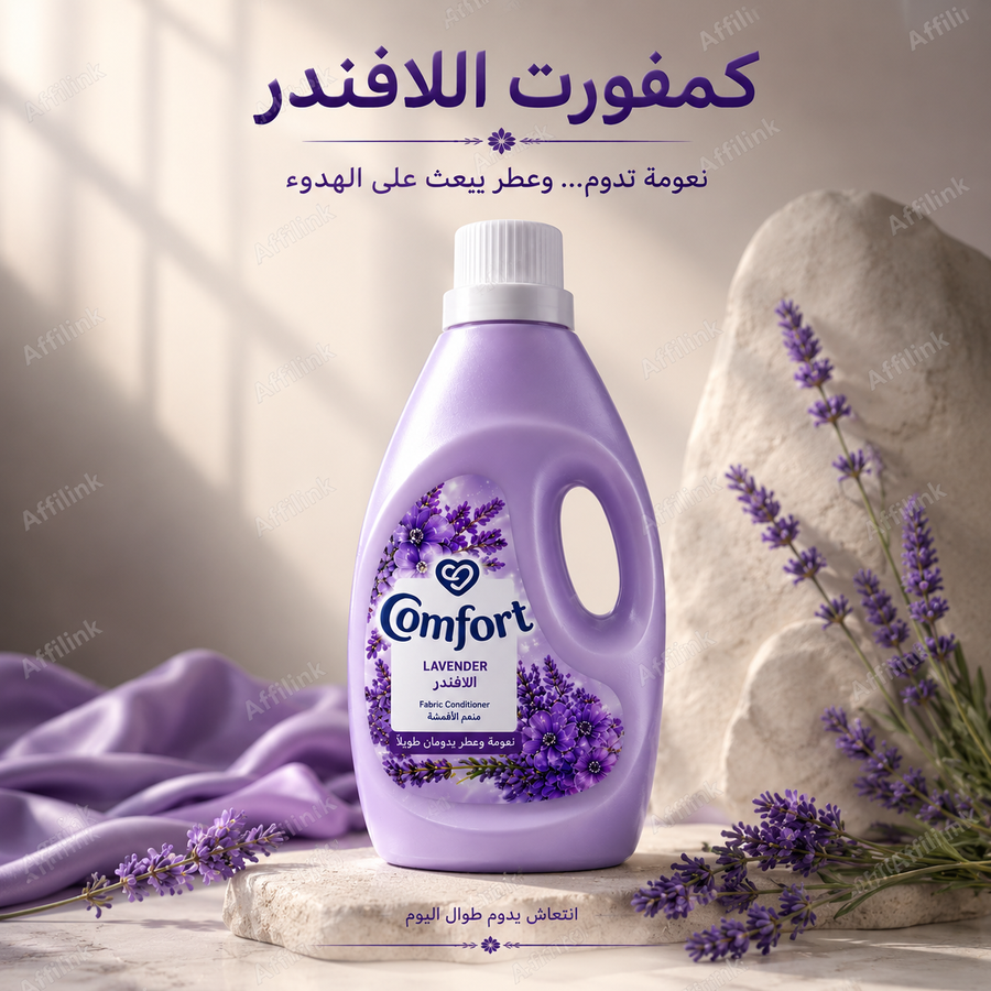كمفورت اللافندر – نعومة فاخرة وعطر يدوم طويلًا لملابس أكثر انتعاشًا وأناقة