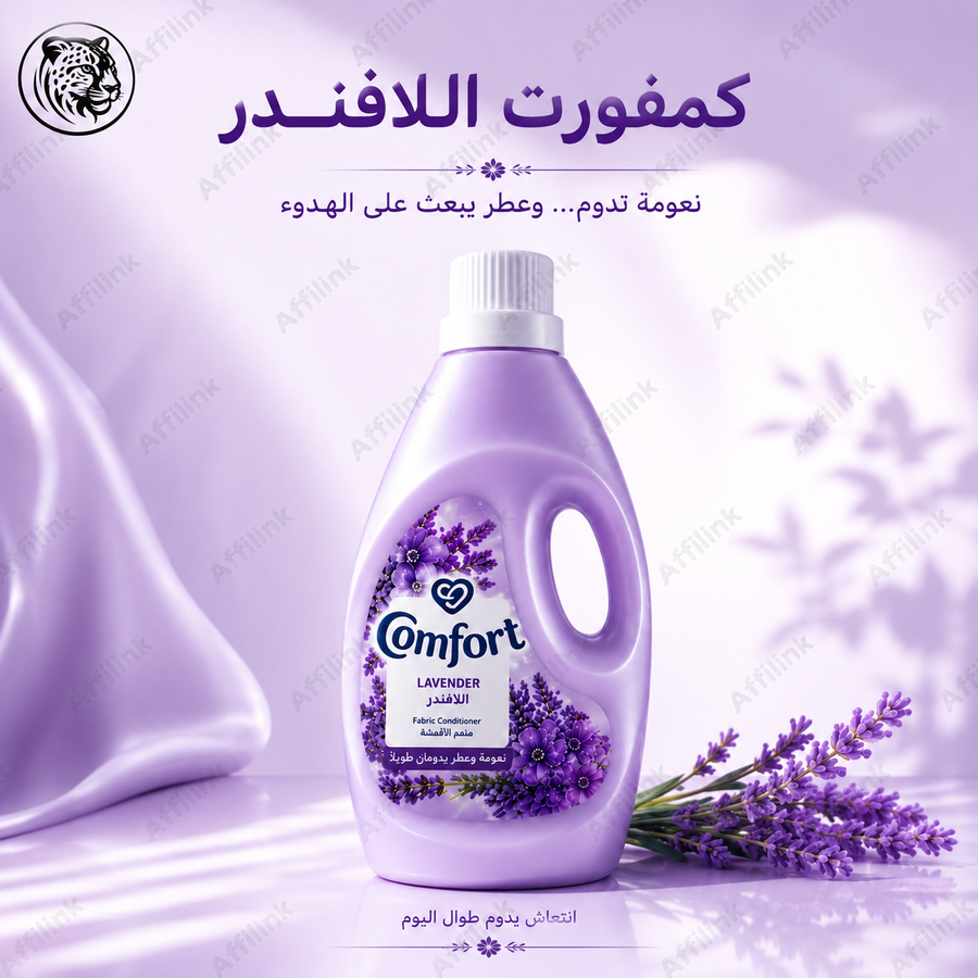 كمفورت اللافندر – نعومة فاخرة وعطر يدوم طويلًا لملابس أكثر انتعاشًا وأناقة