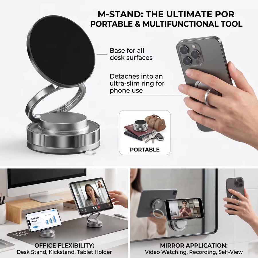  Car Magnetic 360° Vacuum Mount-KPANS