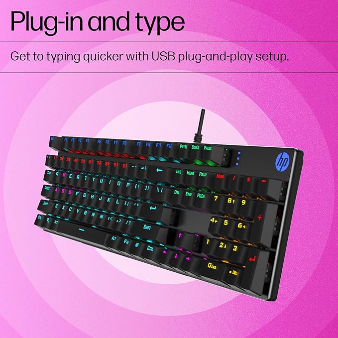 HP GK400F RGB Wired Gaming Mechanical Keyboard
