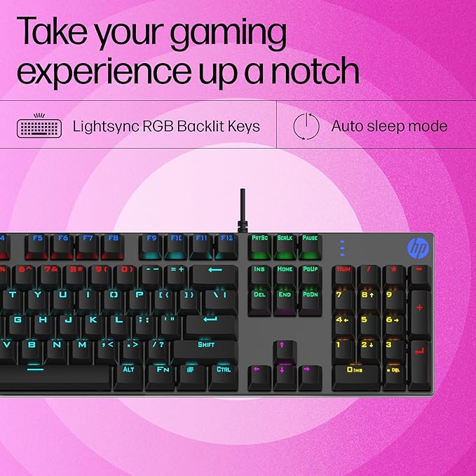 HP GK400F RGB Wired Gaming Mechanical Keyboard