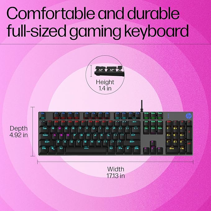 HP GK400F RGB Wired Gaming Mechanical Keyboard