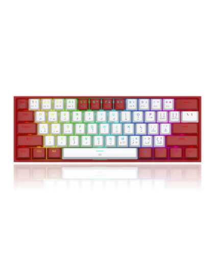 REDRAGON FIZZ K617 60% Wired Mechanical Keyboard, Red Switches