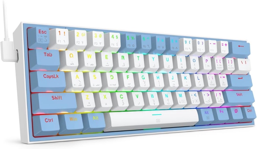 REDRAGON FIZZ K617 60% Wired Mechanical Keyboard, Red Switches