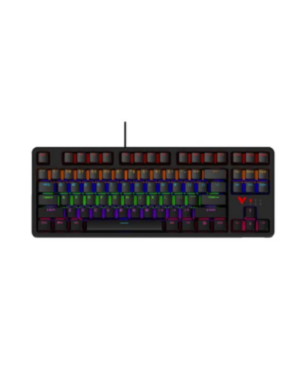 Rapoo V500Pro 87 Mechanical Gaming Keyboard blue switch - Black