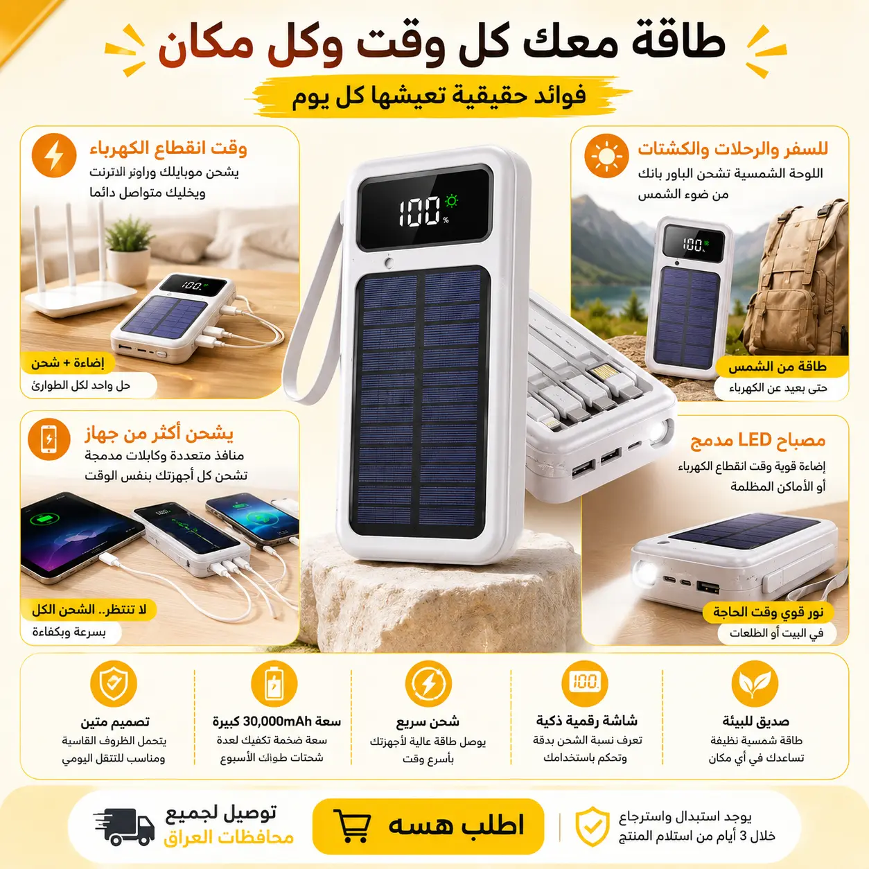 مواصفات الباور بانك الشمسي