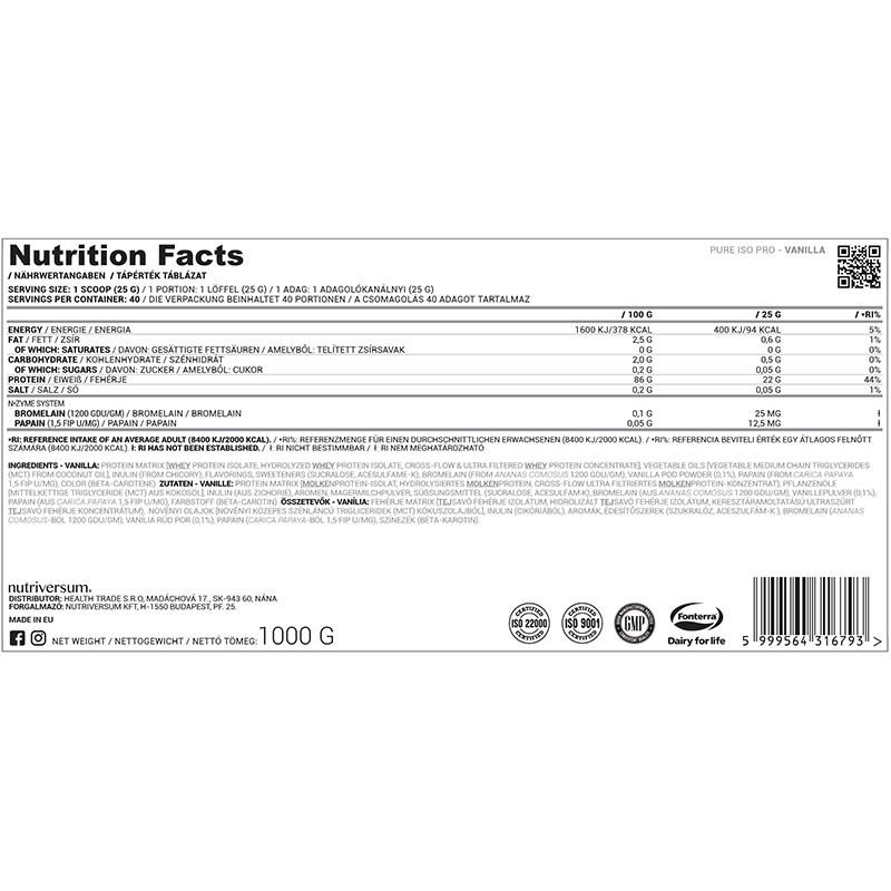 Nutriversum Isolate Pro