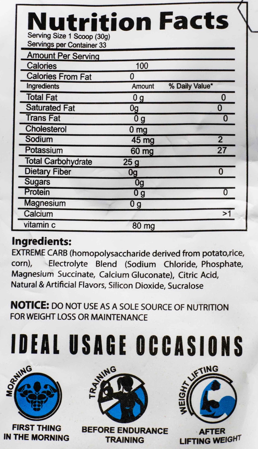 Win Lab Extreme Carb+VitaminC-33Serv.-1KG