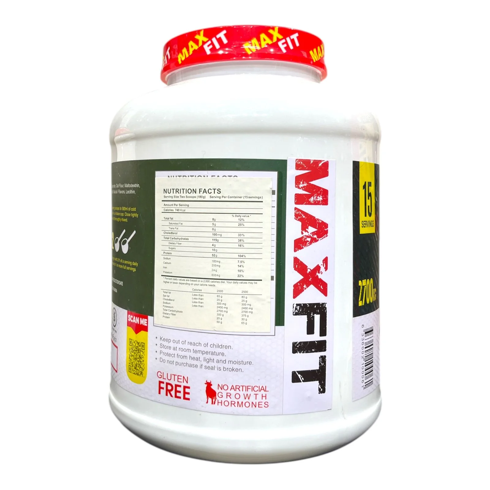 Max Fit Mass Gainer 2.7kg (15 Servings)