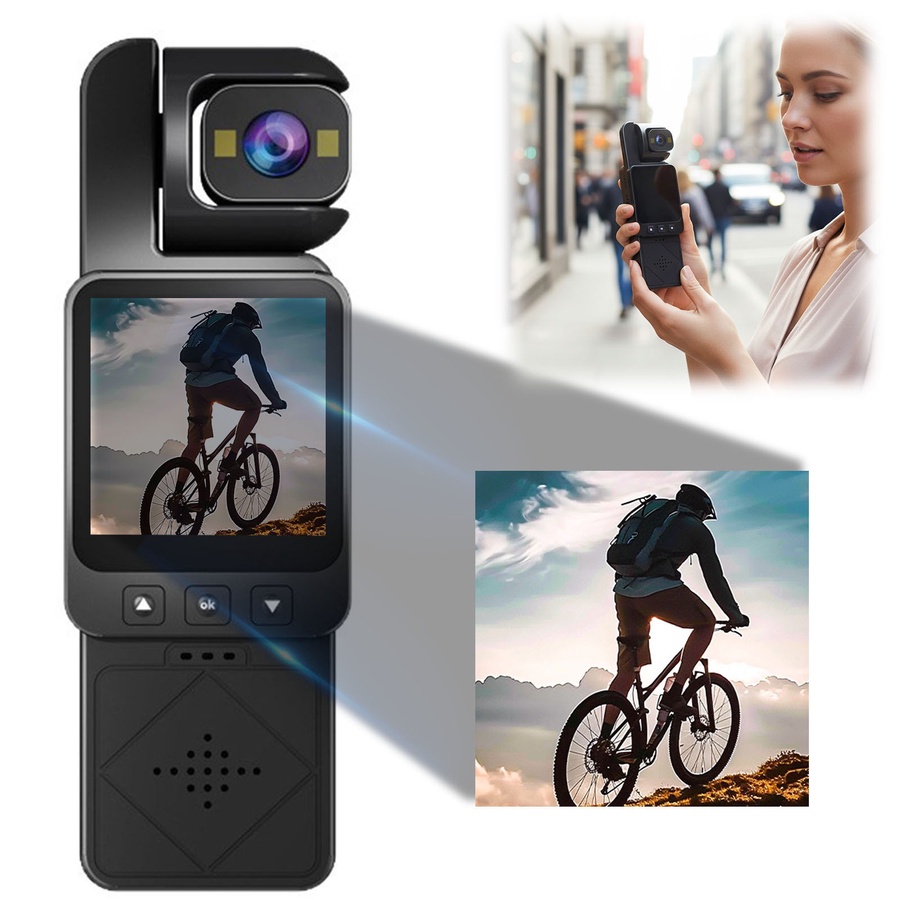 كاميرا تصوير ذكية 1080P WiFi مع شاشة HD ومانع اهتزاز