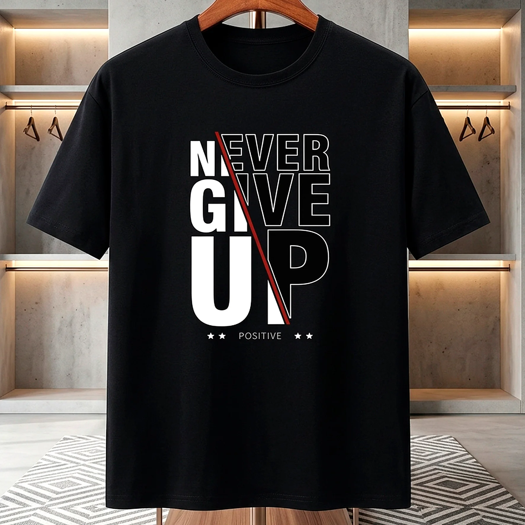 T-shirt Never Give UP
