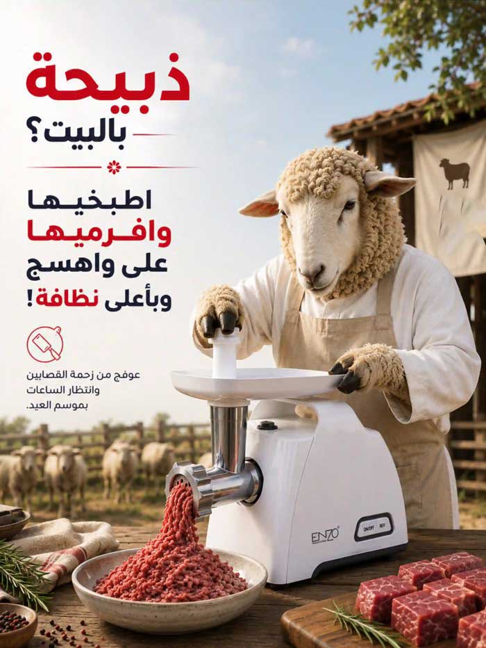 قوة ومكونات مفرمة ENZO