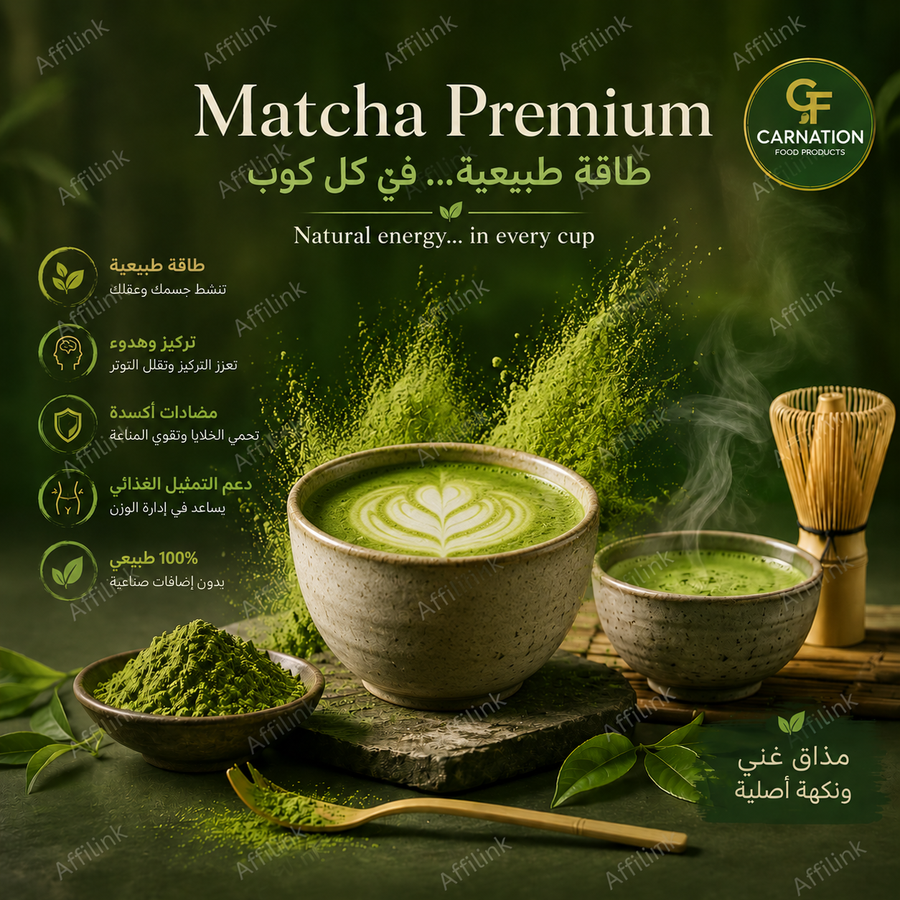 ماتشا بريميوم اليابانية – انتعاش طبيعي ونكهة غنية في كل كوب