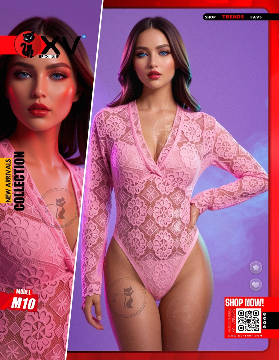 Guipure lace design - M10